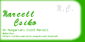 marcell csiko business card